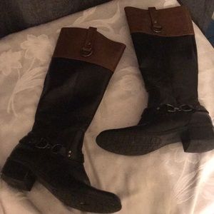 Two tone leather riding Boots